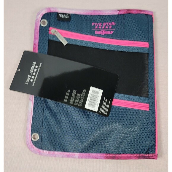 PENCIL POUCH MEAD FIVE STAR 3 COMPARTMENTS ZIPPER CASE 3 RING 11 X 8.75" NEW - Picture 3 of 4